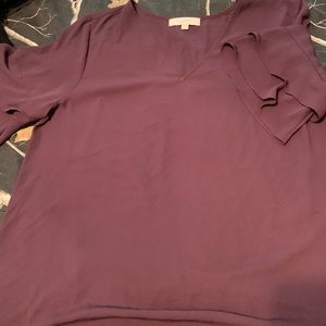 Loft ruffle sleeved shirt